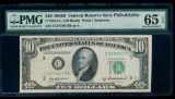 1950B $10 Philadelphia FRN PMG 65EPQ