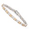 Plated Rhodium 6.54cts Citrine and Diamond Bracelet