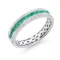 14KT White Gold 0.50ctw Emerald and Diamond Ring