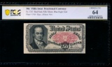 50 Cent Fifth Issue Fractional PCGS 64
