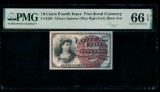 10 Cent Fourth Issue Fractional PMG 66EPQ