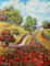Mark Braver Poppy Landscape Hand Signed Limited Edition Serigraph