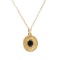 Plated 18KT Yellow Gold 1.52cts Sapphire and Diamond Necklace