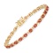 14KT Yellow Gold 7.00ctw Orange Sapphire Bracelet