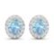 14KT Yellow Gold 1.92ctw Aquamarine and Diamond Earrings