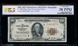 1929 $100 Minneapolis FRBN PCGS 30PPQ