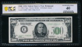 1928 $500 Richmond FRN PCGS 40