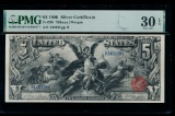 1896 $5 Educational Silver Certificate PMG 30EPQ