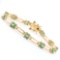 Plated 18KT Yellow Gold 3.00ctw Emerald Bracelet