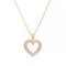 Plated 18KT Yellow Gold 0.21ctw Diamond Heart Pendant with Chain