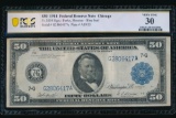 1914 $50 Chicago FRN PCGS 30