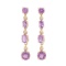 Plated 18KT Yellow Gold and Sterling Silver 5.40ctw Amethyst Earrings