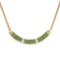 Plated 18KT Yellow Gold 2.01ctw Emerald and Diamond Pendant with Chain