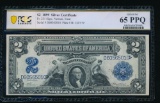 1899 $2 Mini Porthole Silver Certificate PCGS 65PPQ