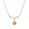 Plated 18KT Yellow Gold 1.04cts Citrine and Diamond Necklace
