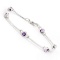 Plated Rhodium 2.05ctw Amethyst Bracelet