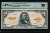 1922 $50 Gold Certificate PMG 30EPQ
