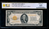 1928 $100 Gold Certificate PCGS 63