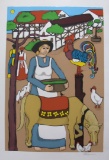 Elke Sommer Floating Donkey Hand Signed Limited Edition Serigraph Folk Art