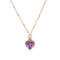 Plated 18KT Yellow Gold 2.12cts Amethyst and Diamond Necklace
