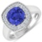 14KT White Gold 1.99ct Tanzanite and Diamond Ring
