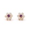 Plated 18KT Yellow Gold 0.25cts Amethyst and Diamond Earrings