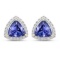14KT Yellow Gold 3.82ctw Tanzanite and White Diamond Earrings