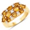 Plated 14KT Yellow Gold 2.28ctw Citrine and White Topaz Ring