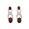 Plated 18KT Yellow Gold 2.86cts Garnet and Diamond Earrings
