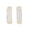 Plated 18KT Yellow Gold and Sterling Silver 0.32ctw Diamond Earrings