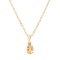 Plated 18KT Yellow Gold 1.03ctw Citrine and Diamond Pendant with Chain