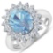 14KT White Gold 2.90ct Aquamarine and Diamond Ring