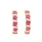Plated 18KT Yellow Gold and Sterling Silver 2.85ctw Ruby and Diamond Earrings