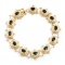 Plated 18KT Yellow Gold 7.45cts Black Sapphire Bracelet