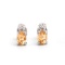 Plated Rhodium 0.82cts Citrine and Diamond Earrings