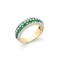 14KT Yellow Gold 1.25ctw Emerald and Diamond Diamond Ring