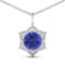 14KT White Gold 2.02ctw Tanzanite and Diamond Pendant