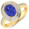 14KT Yellow Gold 1.41ctw Tanzanite and Diamond Ring