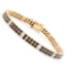 Plated 18KT Yellow Gold 9.15ctw Black Sapphire and Diamond Bracelet
