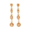 Plated 18KT Yellow Gold and Sterling Silver 5.40ctw Citrine Earrings