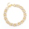 Plated 18KT Yellow Gold Diamond Bracelet