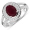 14KT White Gold 1.5ctw Ruby and Diamond Ring