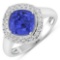 14KT White Gold 1.99ctw Tanzanite and Diamond Ring