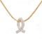 Plated 18KT Yellow Gold 0.45ctw Diamond Pendant with Chain