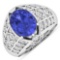 14KT White Gold 2.21ctw Tanzanite and Diamond Ring