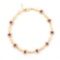 Plated 18KT Yellow Gold 0.92ctw Garnet and Diamond Bracelet