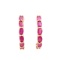 Plated 18KT Yellow Gold and Sterling Silver 3.55ctw Ruby Earrings