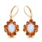 Plated 18KT Yellow Gold 5.42ctw Opal Citrine and White Topaz Earrings