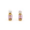 Plated 18KT Yellow Gold 1.04cts Amethyst and Diamond Earrings
