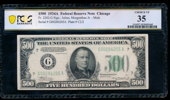 1934A $500 Chicago FRN PCGS 35